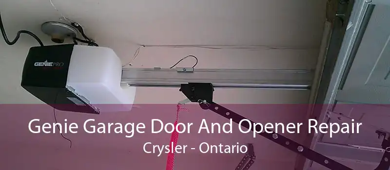 Genie Garage Door And Opener Repair Crysler - Ontario