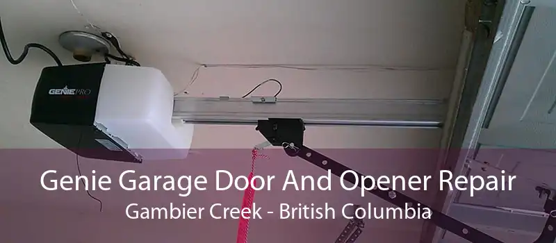 Genie Garage Door And Opener Repair Gambier Creek - British Columbia