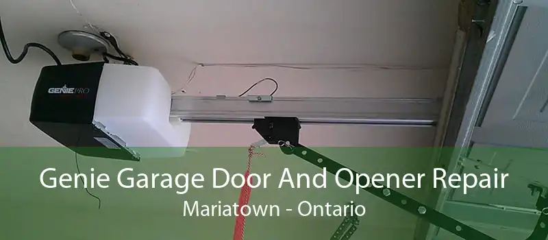 Genie Garage Door And Opener Repair Mariatown - Ontario