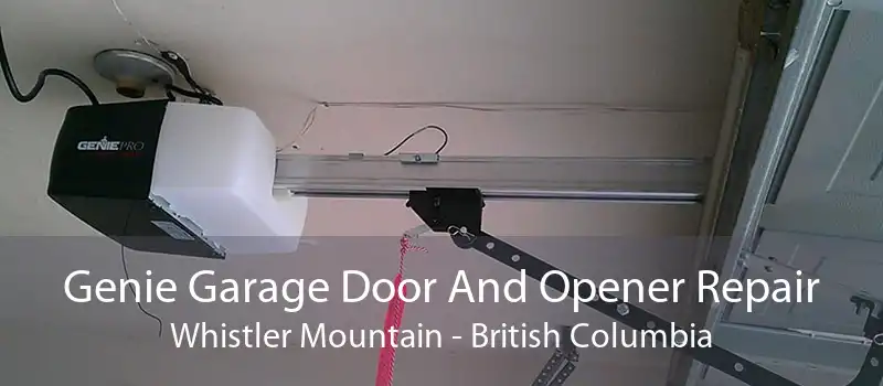 Genie Garage Door And Opener Repair Whistler Mountain - British Columbia