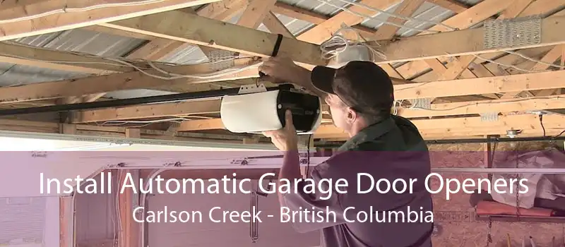 Install Automatic Garage Door Openers Carlson Creek - British Columbia