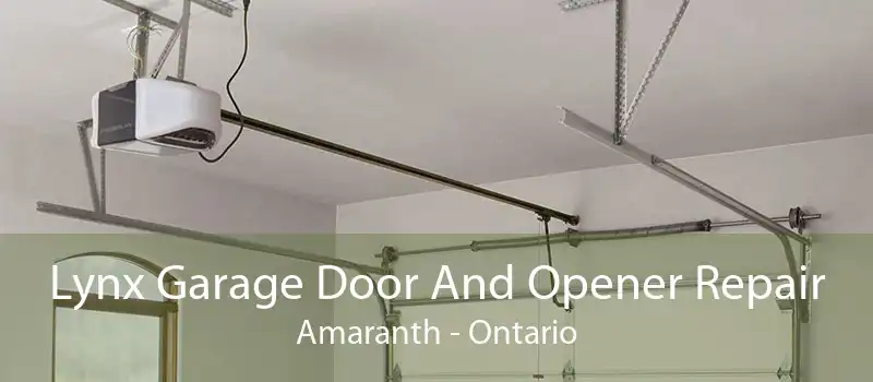 Lynx Garage Door And Opener Repair Amaranth - Ontario