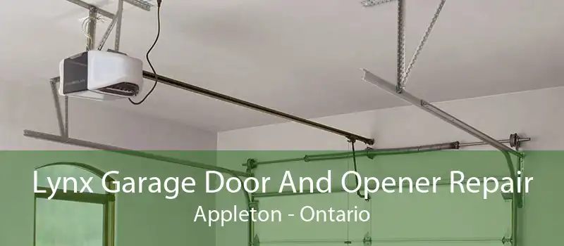 Lynx Garage Door And Opener Repair Appleton - Ontario