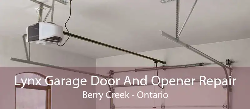 Lynx Garage Door And Opener Repair Berry Creek - Ontario