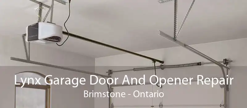 Lynx Garage Door And Opener Repair Brimstone - Ontario