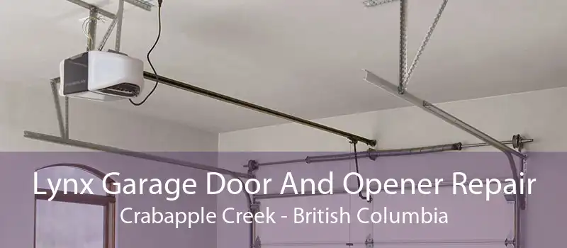 Lynx Garage Door And Opener Repair Crabapple Creek - British Columbia