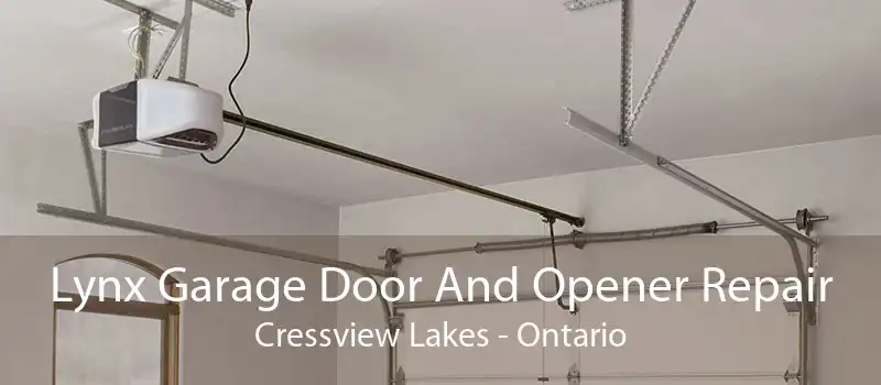 Lynx Garage Door And Opener Repair Cressview Lakes - Ontario