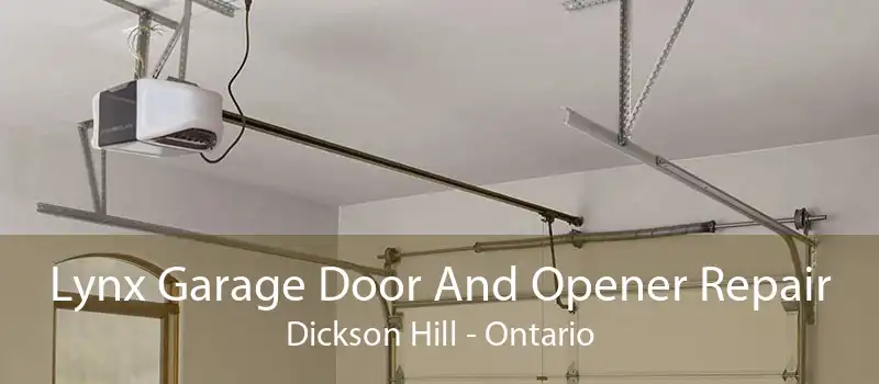 Lynx Garage Door And Opener Repair Dickson Hill - Ontario