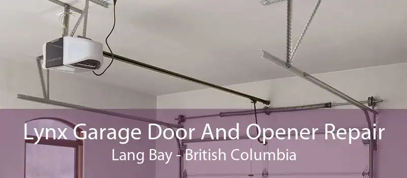 Lynx Garage Door And Opener Repair Lang Bay - British Columbia