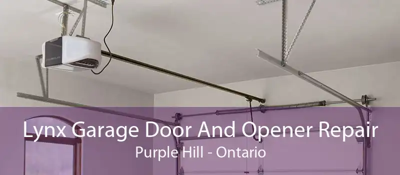 Lynx Garage Door And Opener Repair Purple Hill - Ontario