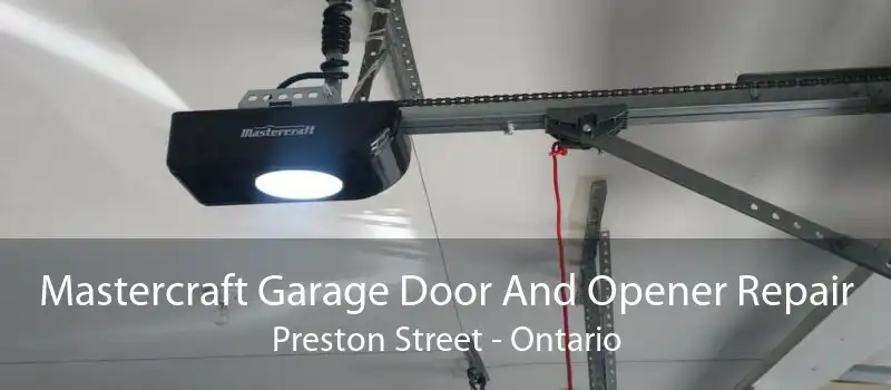 Mastercraft Garage Door And Opener Repair Preston Street - Ontario
