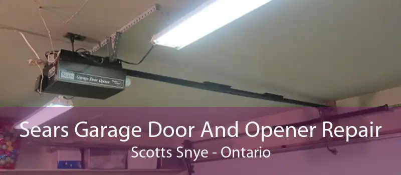Sears Garage Door And Opener Repair Scotts Snye - Ontario