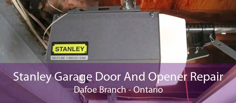 Stanley Garage Door And Opener Repair Dafoe Branch - Ontario
