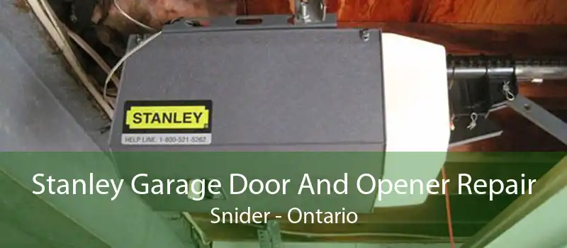 Stanley Garage Door And Opener Repair Snider - Ontario