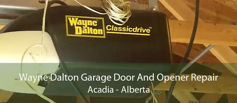 Wayne Dalton Garage Door And Opener Repair Acadia - Alberta