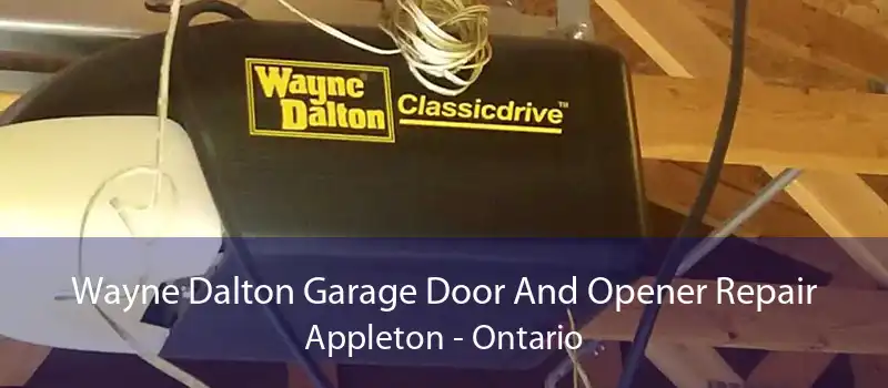 Wayne Dalton Garage Door And Opener Repair Appleton - Ontario