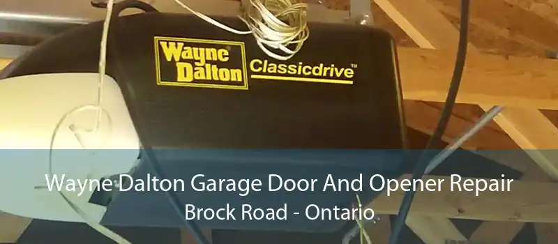 Wayne Dalton Garage Door And Opener Repair Brock Road - Ontario