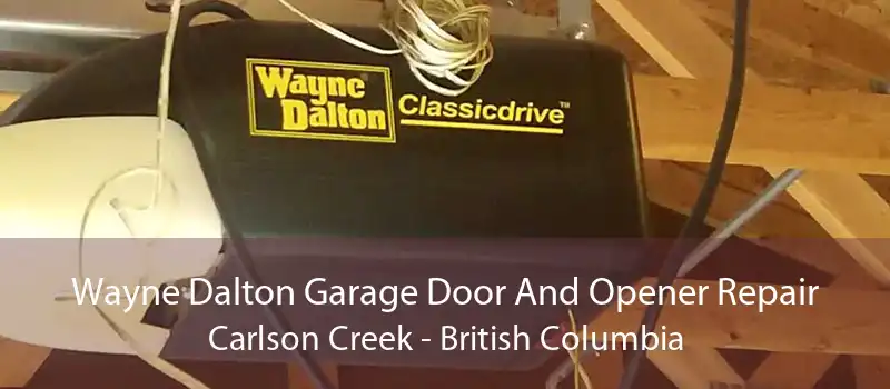 Wayne Dalton Garage Door And Opener Repair Carlson Creek - British Columbia