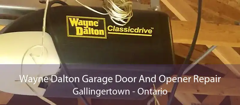 Wayne Dalton Garage Door And Opener Repair Gallingertown - Ontario