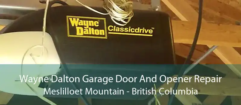 Wayne Dalton Garage Door And Opener Repair Meslilloet Mountain - British Columbia