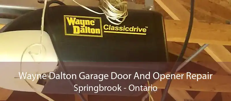 Wayne Dalton Garage Door And Opener Repair Springbrook - Ontario